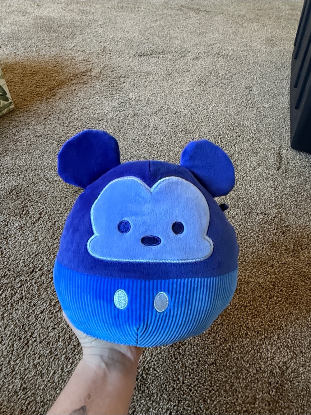 Blue Plush Mouse Kids Toy - Soft Squeezable Plush